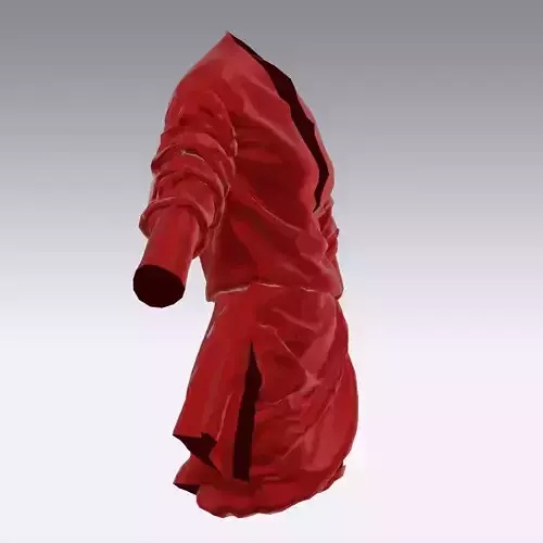 RED SATIN DRESS ELASTIC DRAPE LOOK RUFFLED