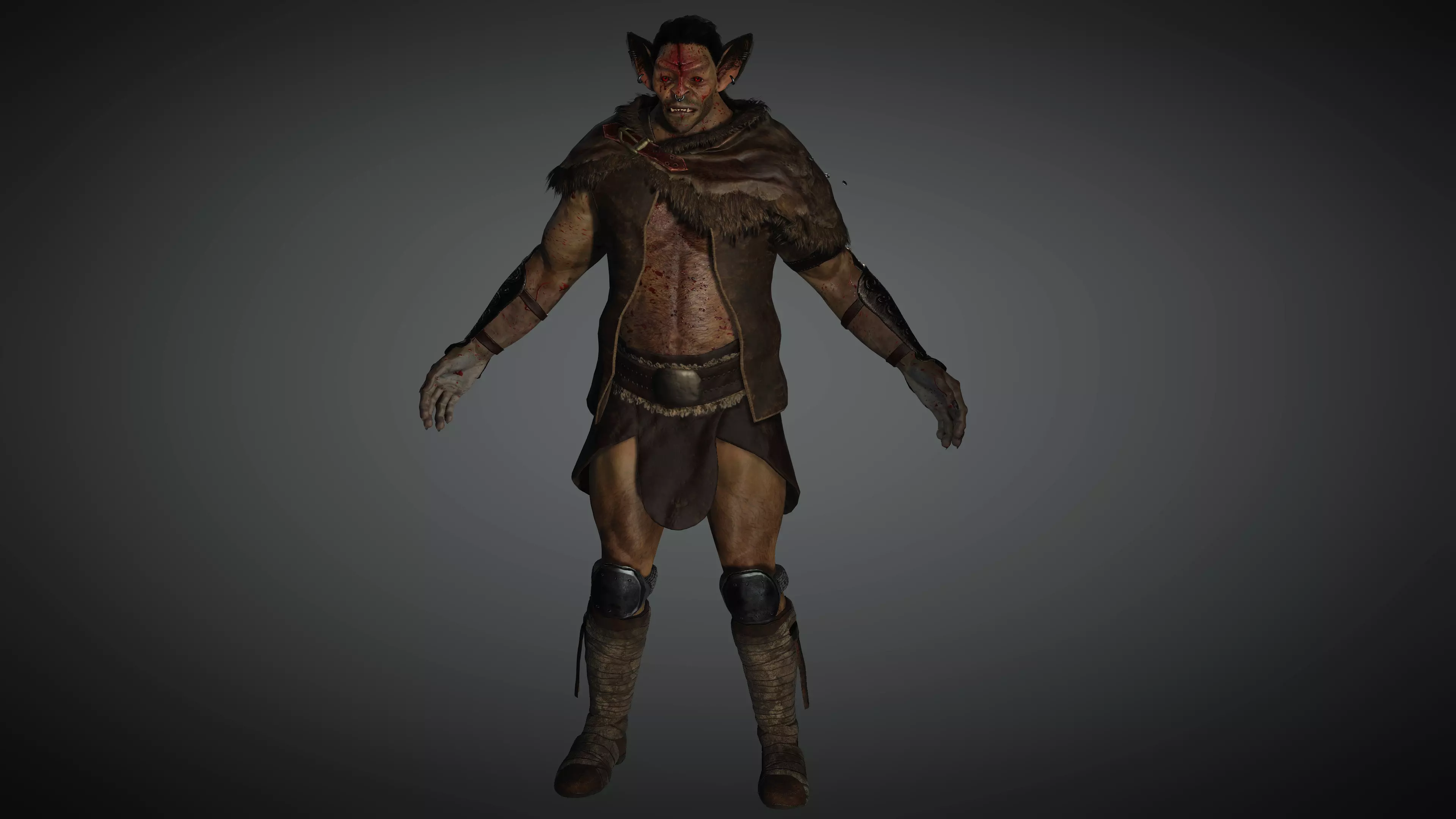 AAA Fantasy Male Orc Character 01 Low-poly 3D model_0