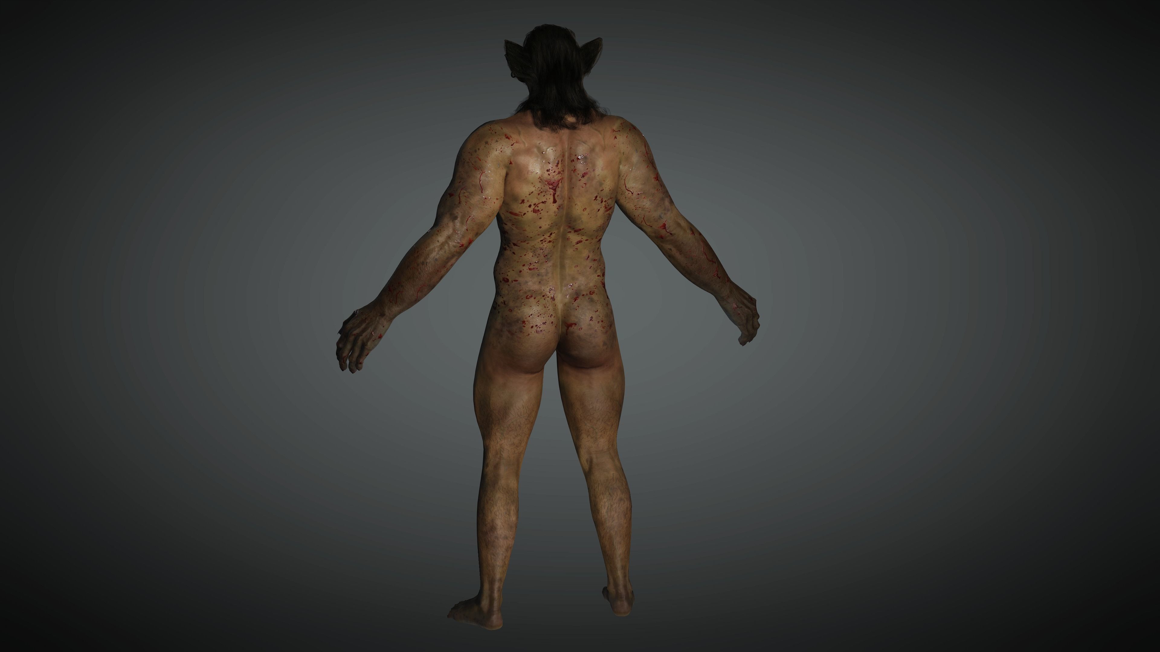 AAA Fantasy Male Orc Character 01 Low-poly 3D model_14