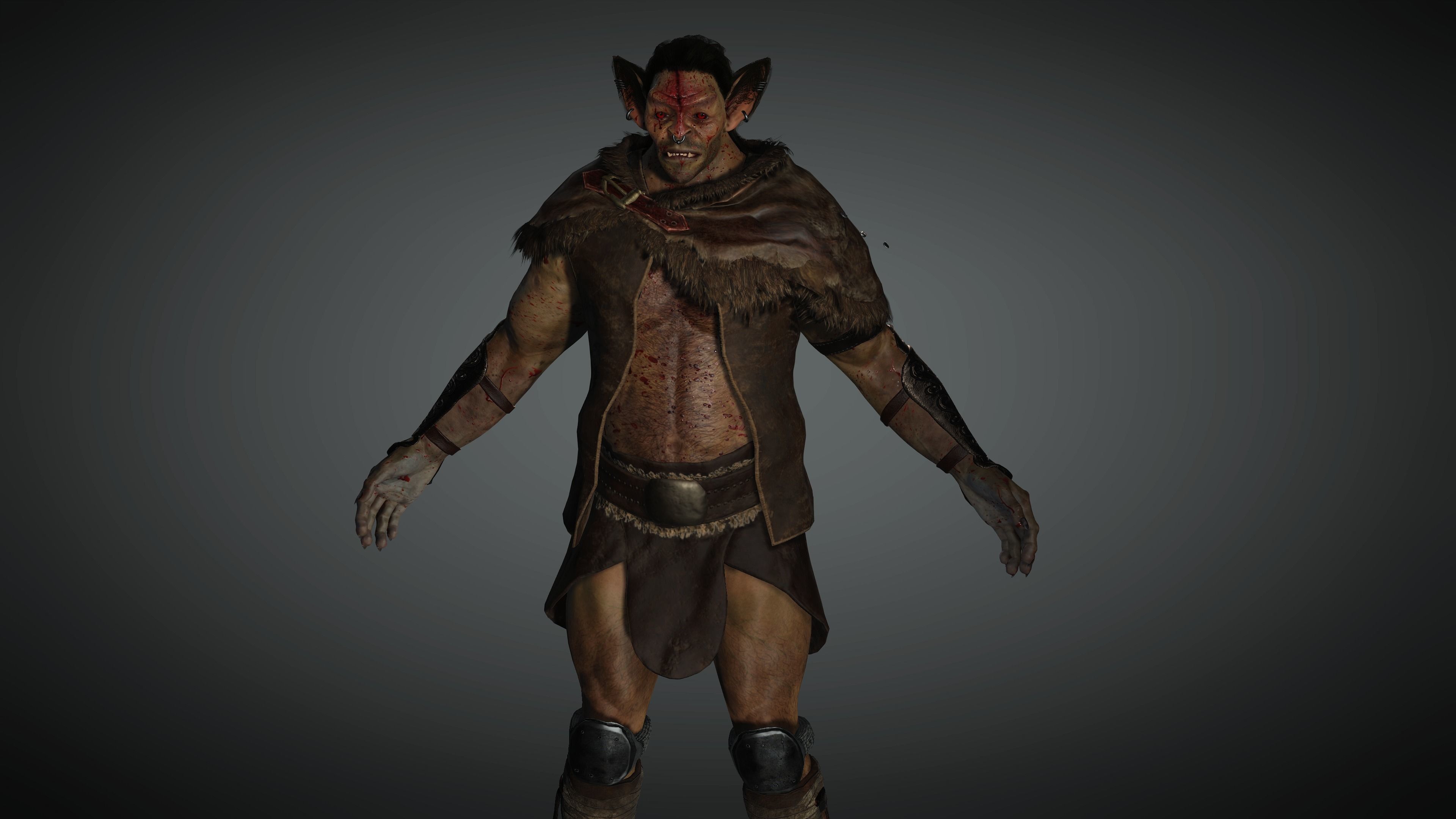 AAA Fantasy Male Orc Character 01 Low-poly 3D model_1