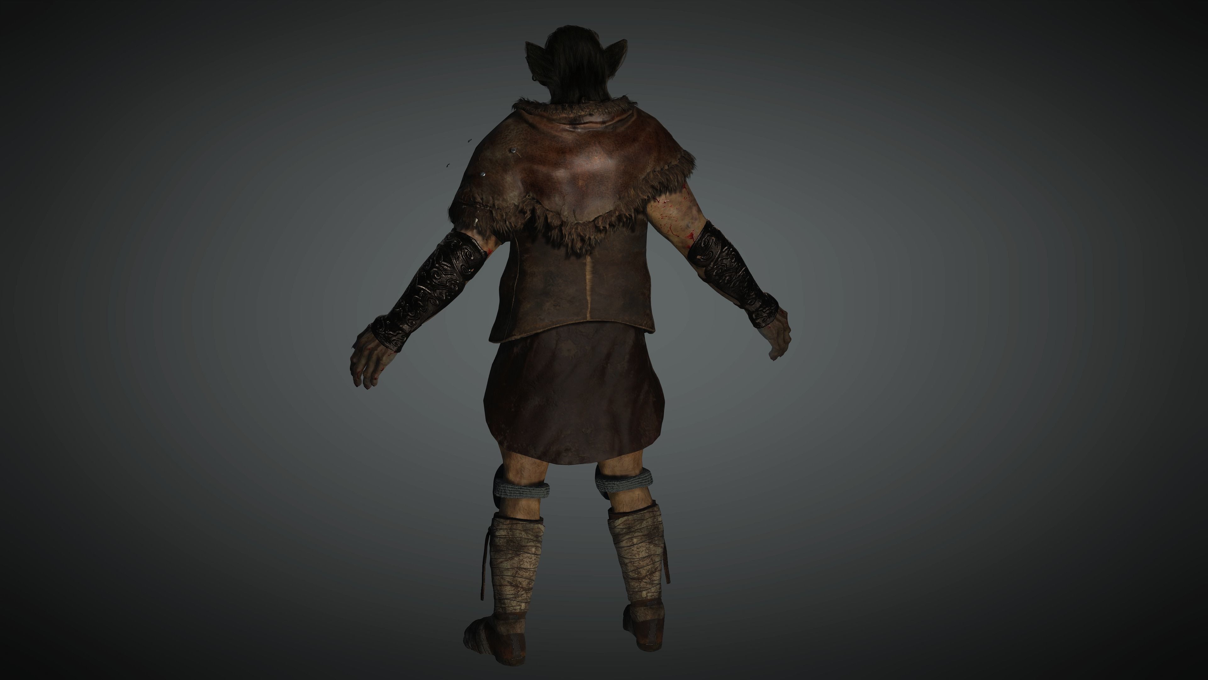 AAA Fantasy Male Orc Character 01 Low-poly 3D model_13