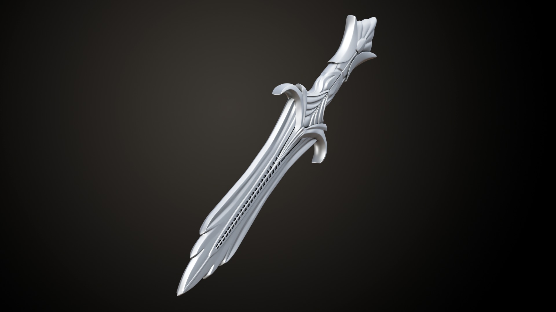 Skyrim Glass Dagger 3D print model_5