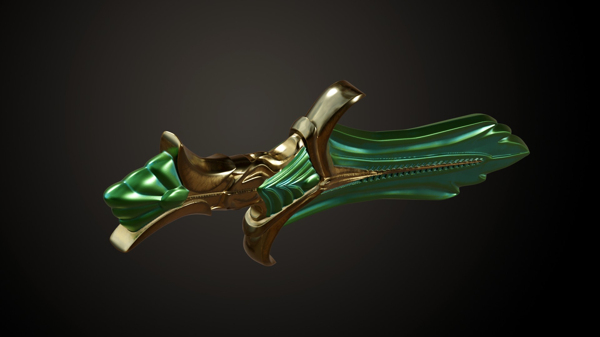 Skyrim Glass Dagger 3D print model_3
