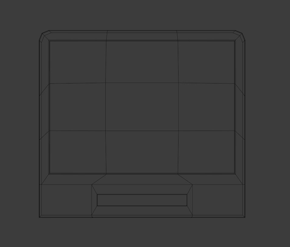 Television tv monitor Free low-poly 3D model_4