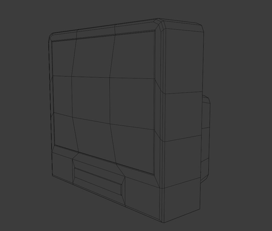 Television tv monitor Free low-poly 3D model_2