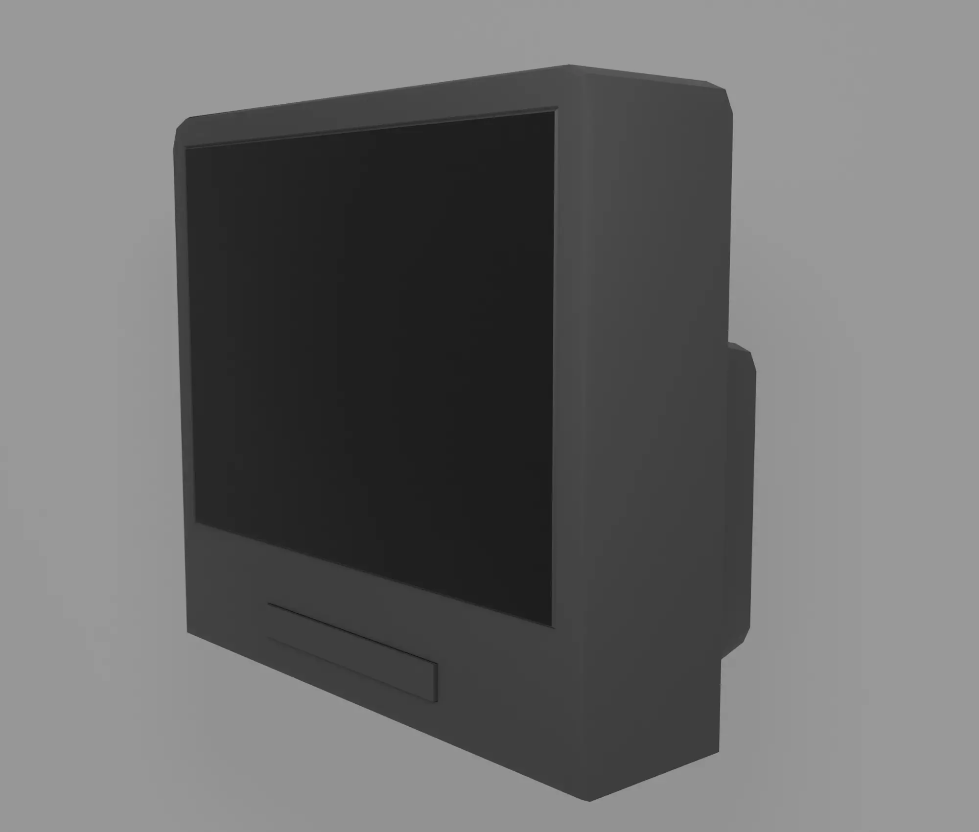 Television tv monitor Free low-poly 3D model_0