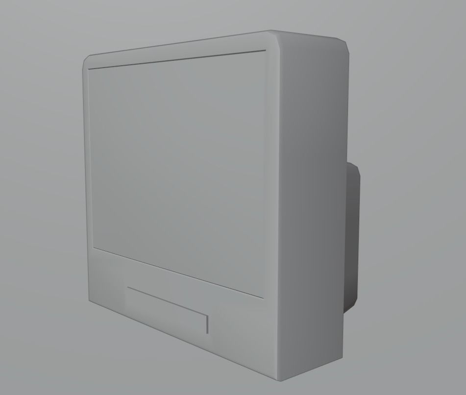 Television tv monitor Free low-poly 3D model_1