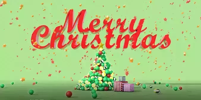 C4D Christmas Tree Animation 3D model