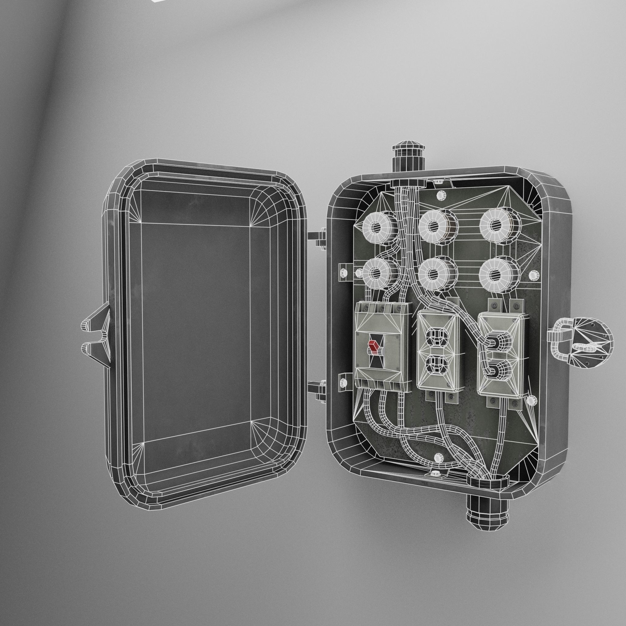 FuseBox - Model 3D electrical box electrical box 3D model_3