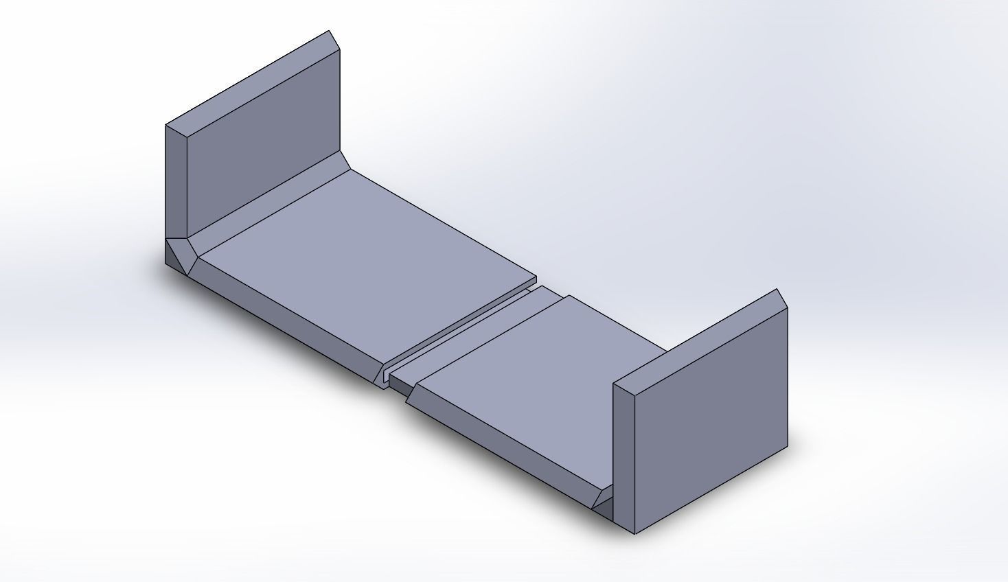 3D Printable Shelf - 400mm Long 3D print model_1