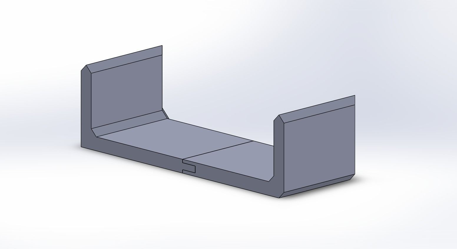 3D Printable Shelf - 400mm Long 3D print model_2