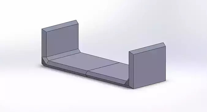 3D Printable Shelf - 400mm Long 3D print model
