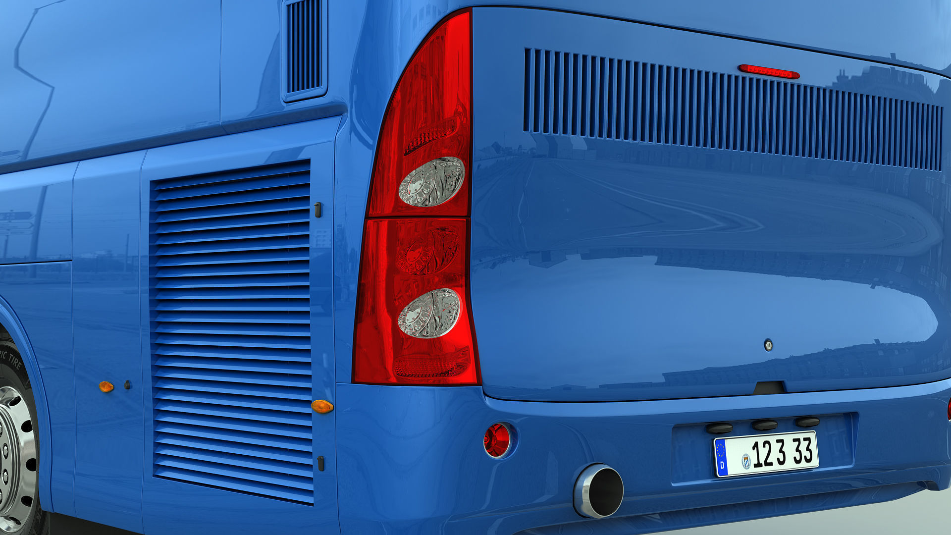 Generic Bus 6X2 3D model_7