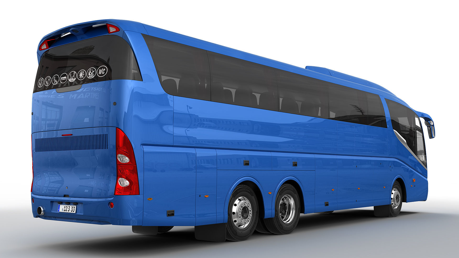 Generic Bus 6X2 3D model_1