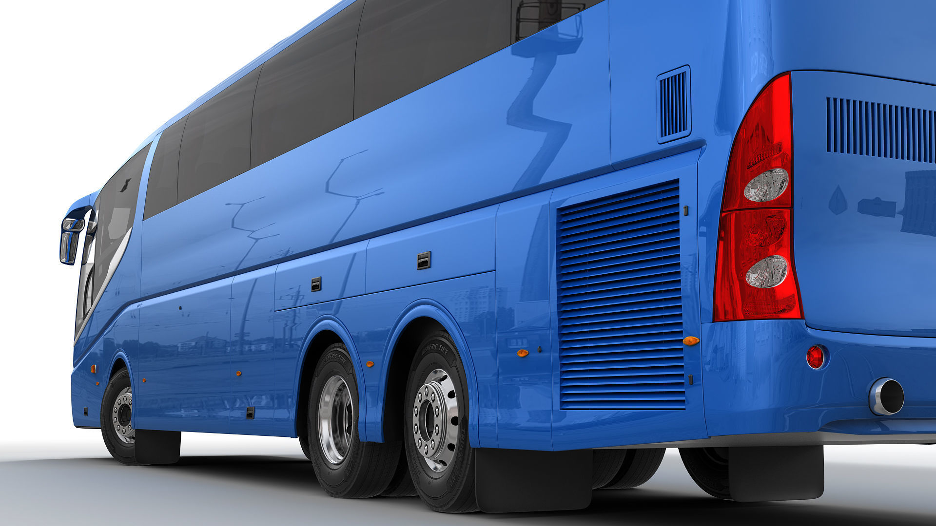 Generic Bus 6X2 3D model_2