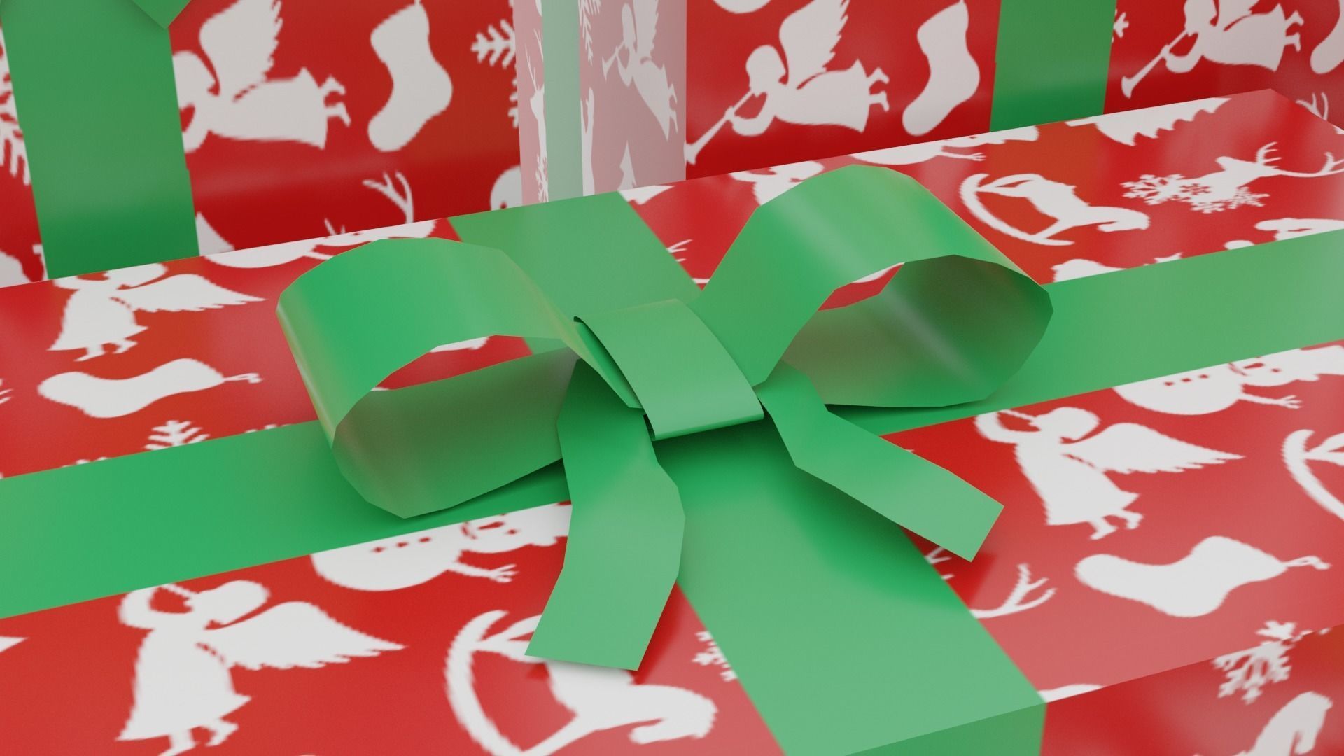 Christmas Gifts  Low-poly 3D model_5