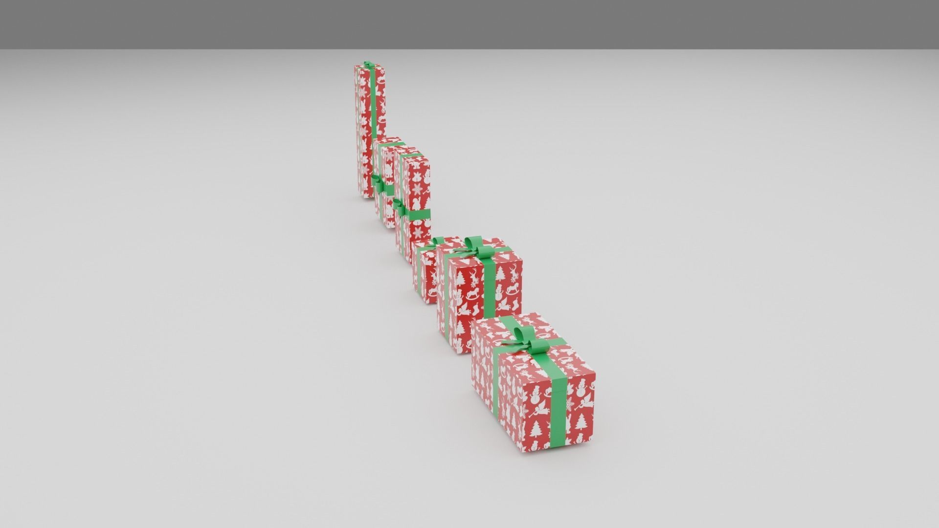 Christmas Gifts  Low-poly 3D model_4