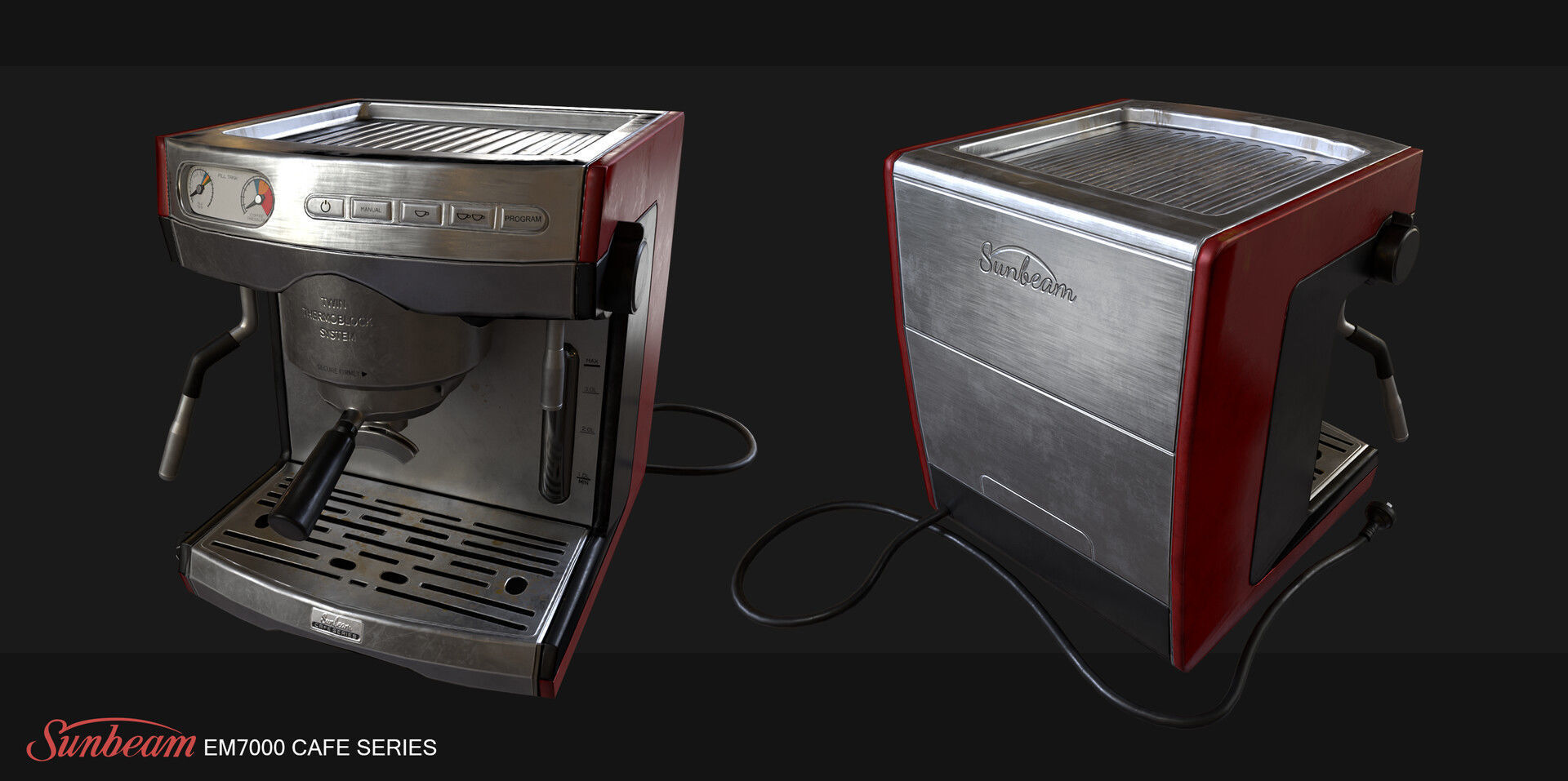 3D model Sunbeam EM7000 Coffee Machine VR / AR / lowpoly CGTrader