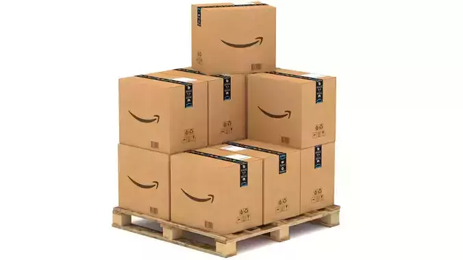 Amazon Cardboard Box with Pallet