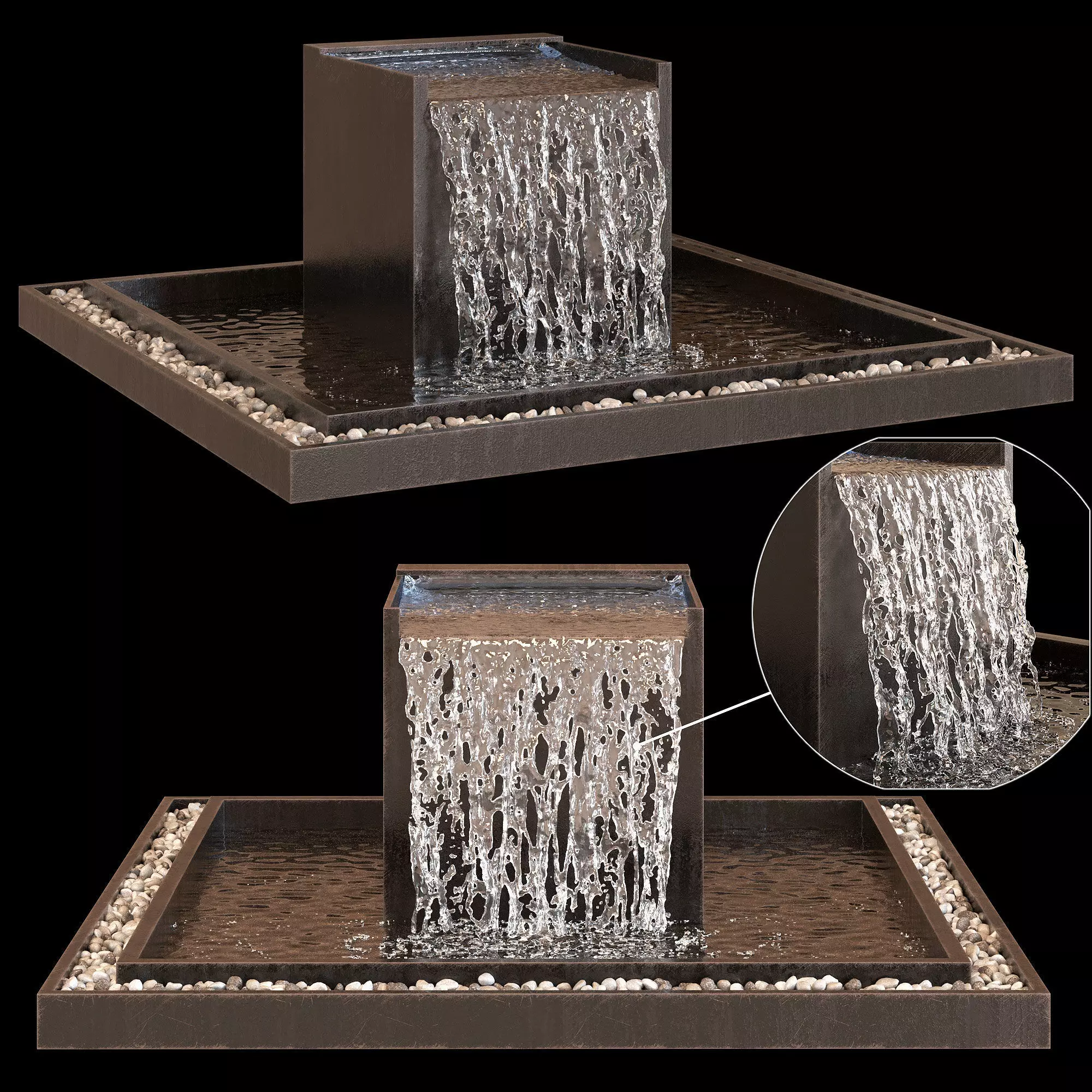 Garden Fountain 3D model_0