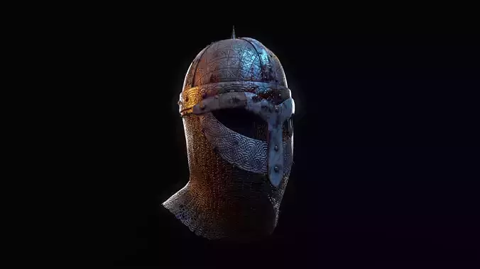 Viking Helmet Low-poly 3D model