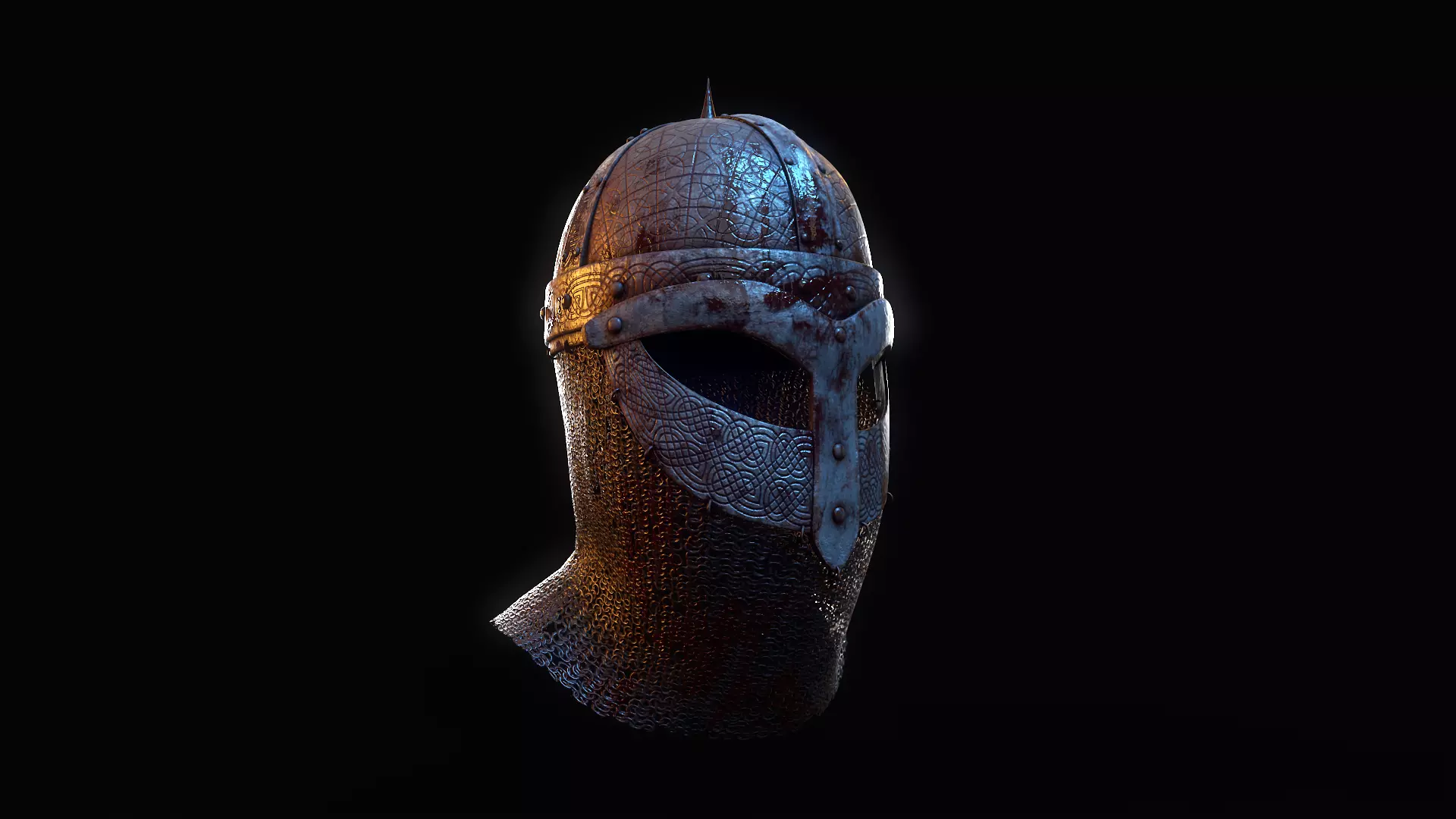 Viking Helmet Low-poly 3D model