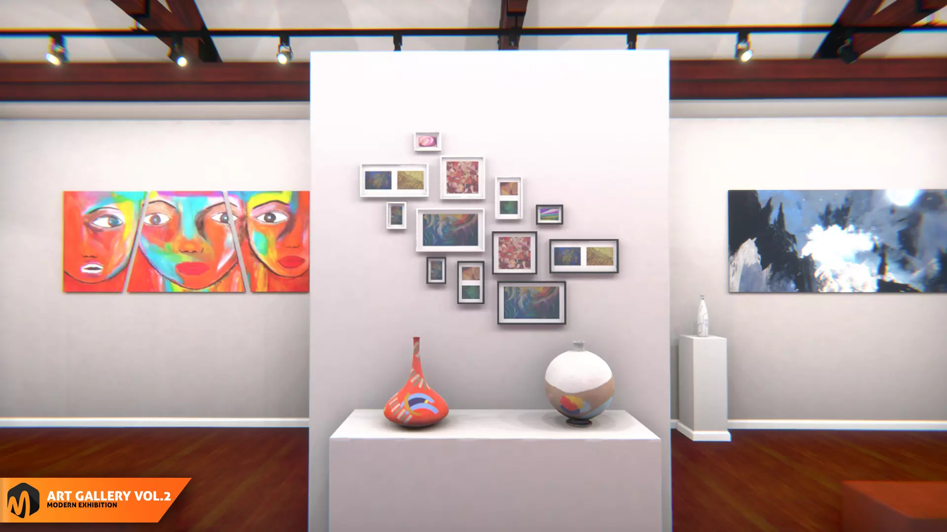 Art gallery Vol2 - modern exhibition 3D model_0