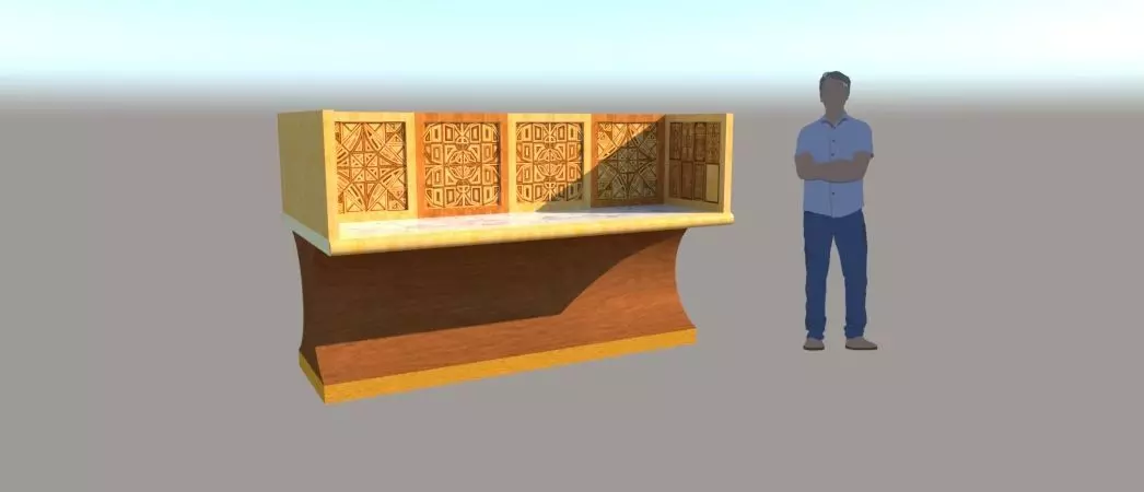 Library Study Desk Free 3D model