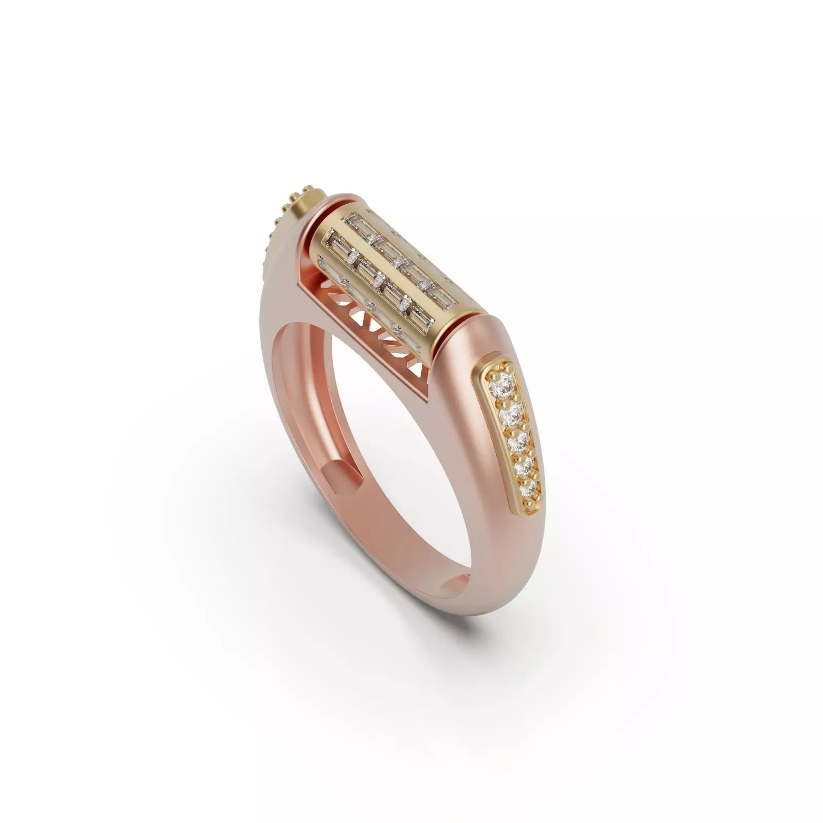 Diamond ring Moving 3D print model_0
