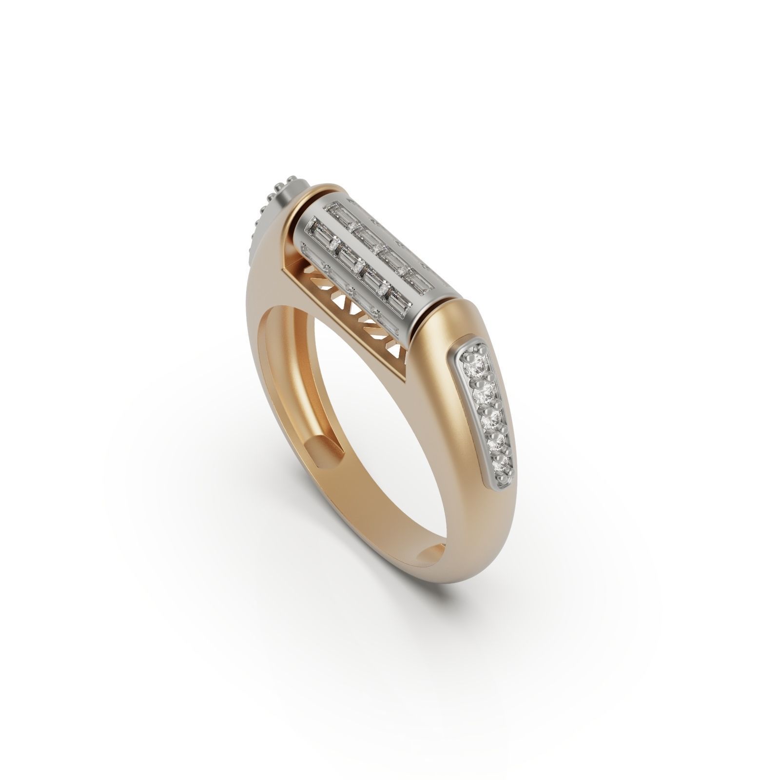 Diamond ring Moving 3D print model_5