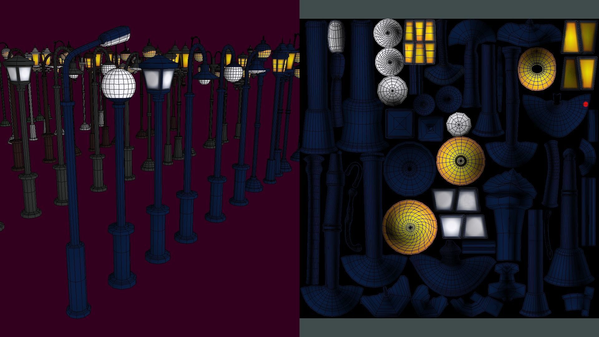 Lamp Colection2 Low-poly 3D model_5