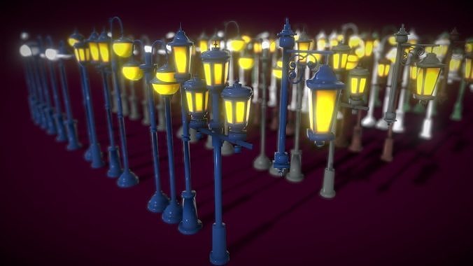 Lamp Colection2 Low-poly 3D model