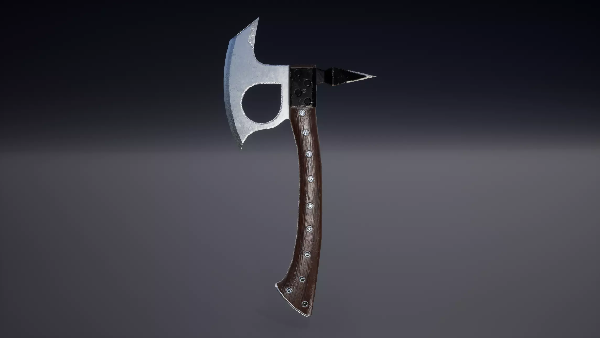 Axe Type 1 Low-poly 3D model_0