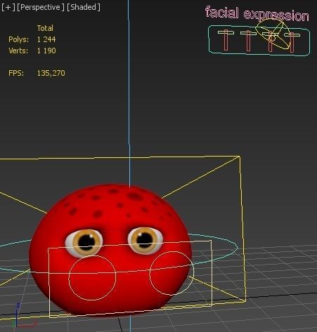 cartoon fur ball Low-poly 3D model_9