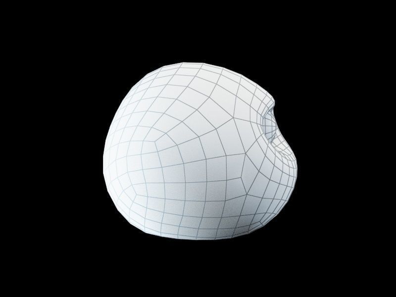 cartoon fur ball Low-poly 3D model_12