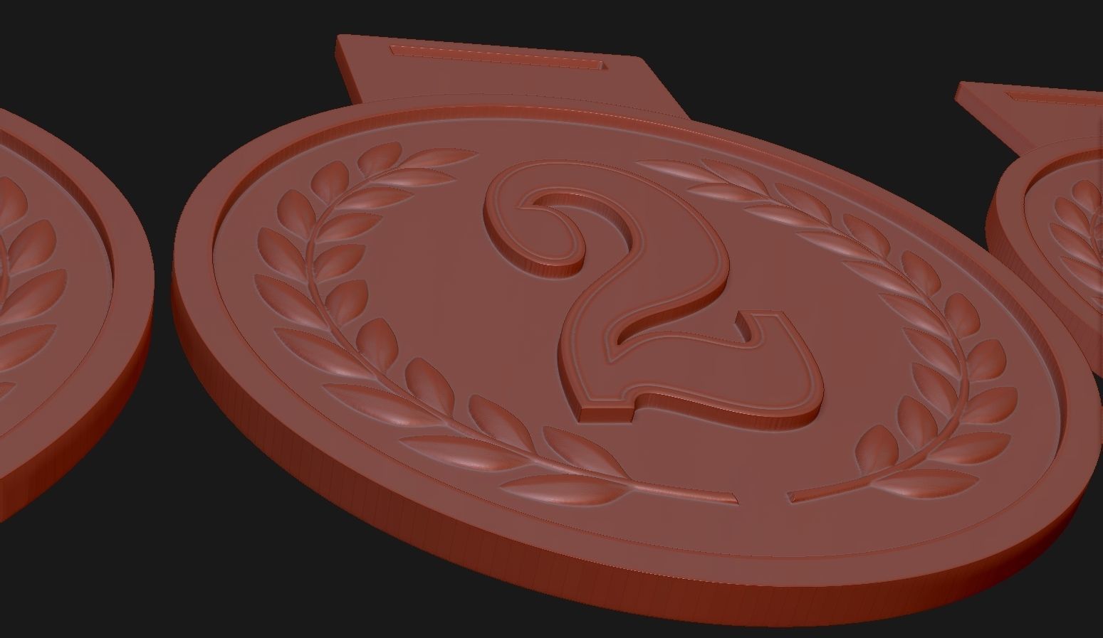 Award Medal 1-2-3 3D print model_5