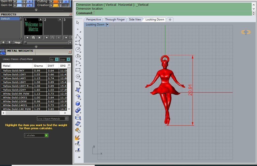 Ballerina Pendant  3D print model_2