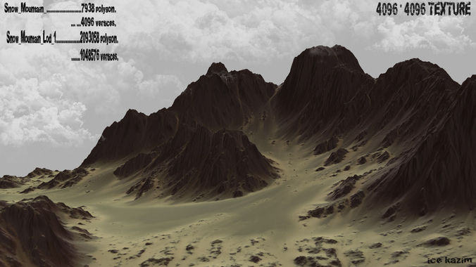 mount mountain range 3D model