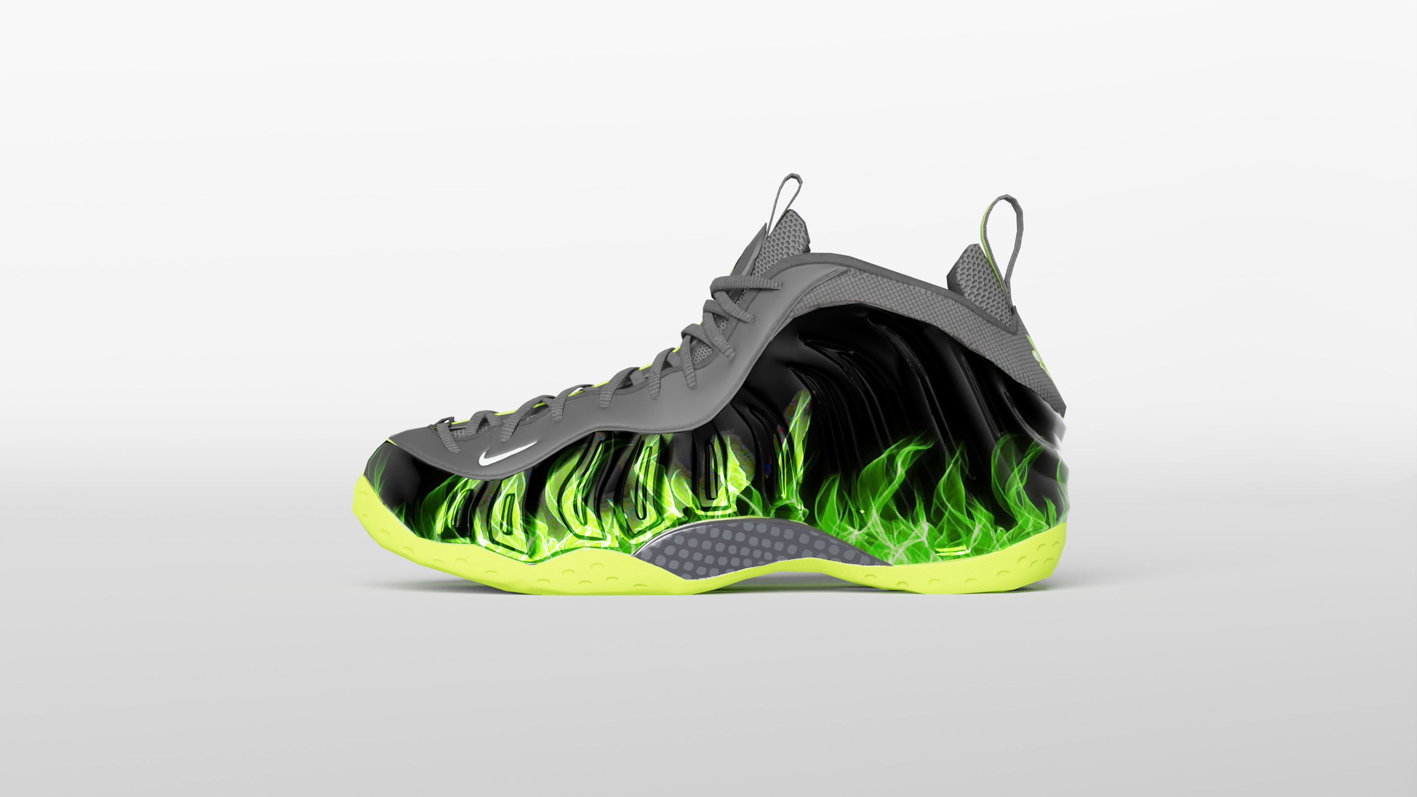 Nike Air Foamposite Paranorman  Low-poly 3D model_4