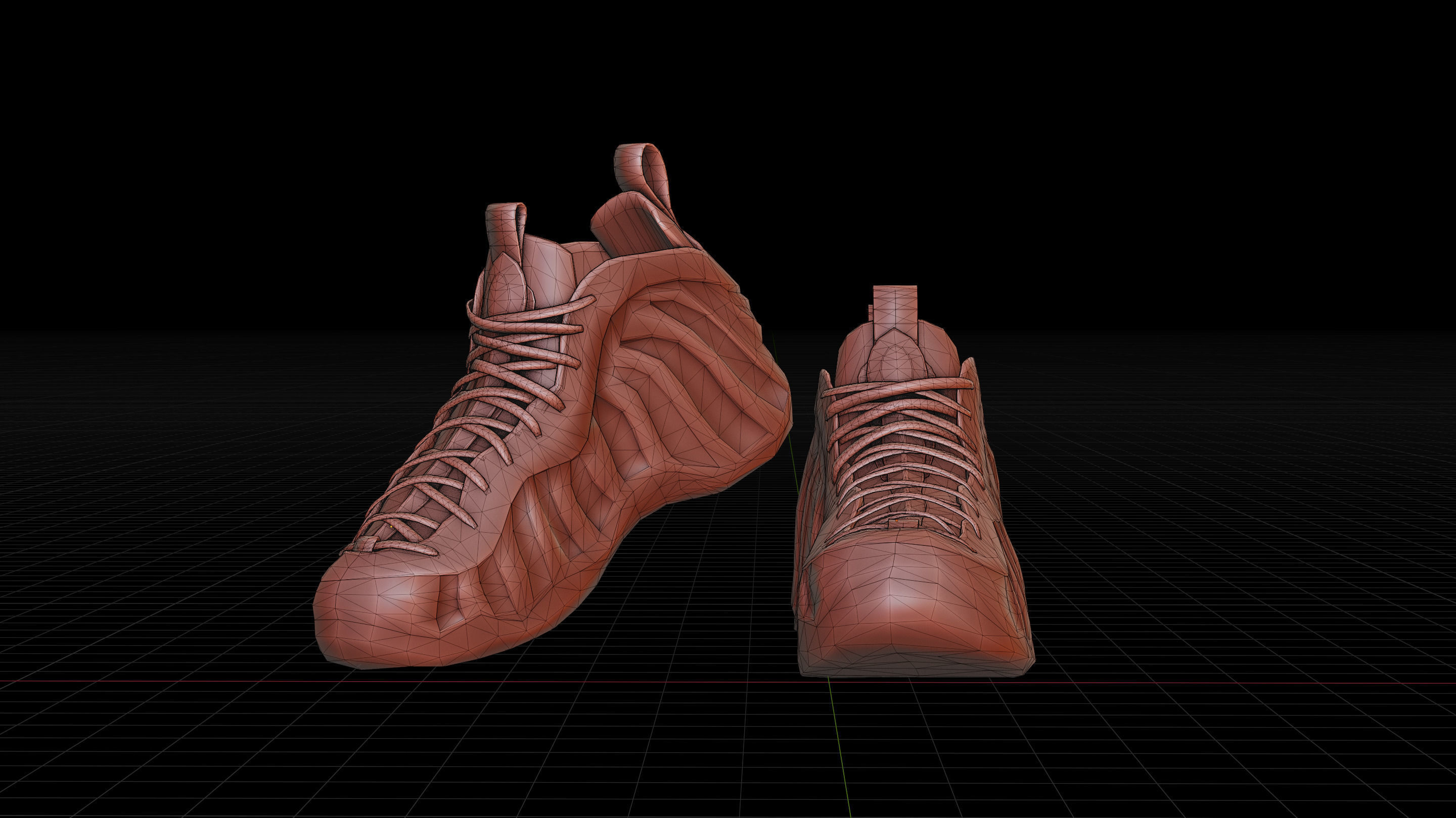 Nike Air Foamposite Paranorman  Low-poly 3D model_3