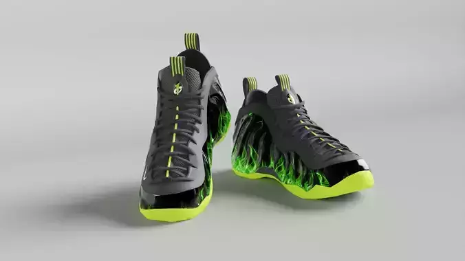 Nike Air Foamposite Paranorman  Low-poly 3D model