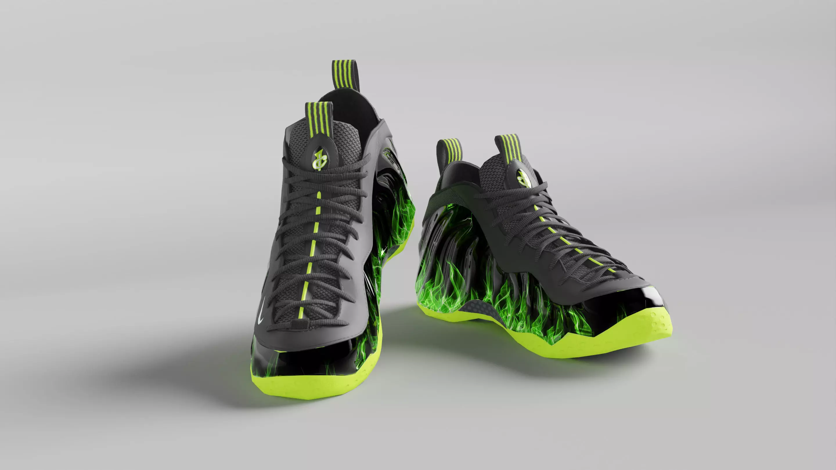 Nike Air Foamposite Paranorman  Low-poly 3D model_0