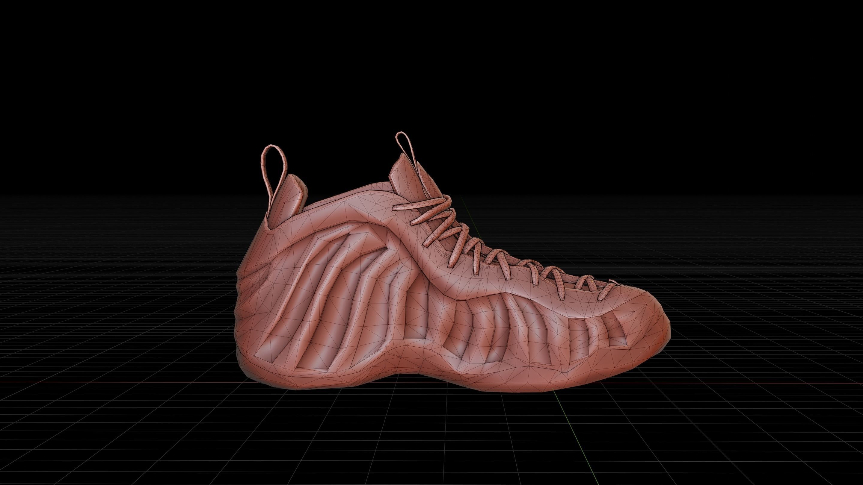 Nike Air Foamposite Paranorman  Low-poly 3D model_6