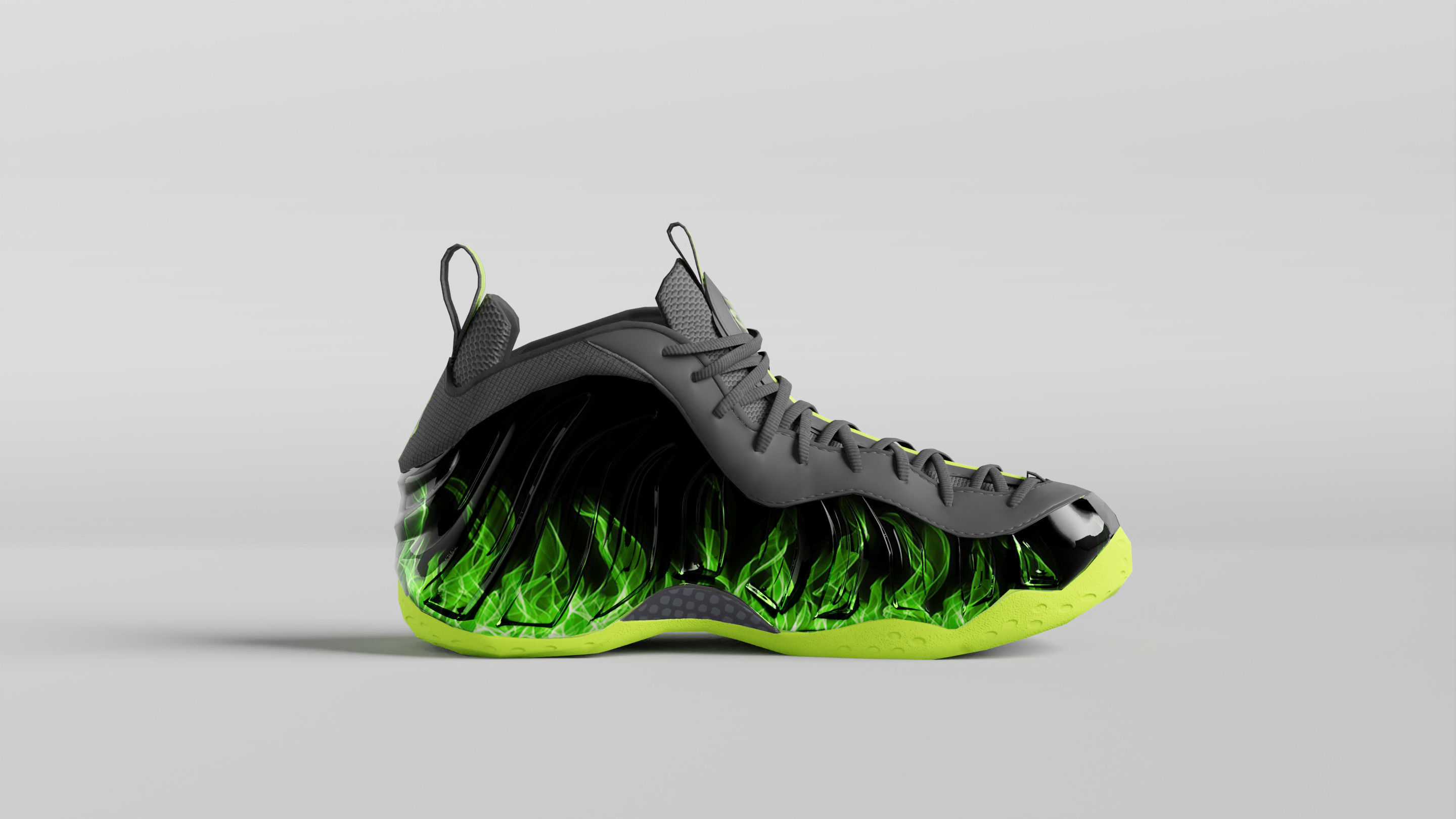 Nike Air Foamposite Paranorman  Low-poly 3D model_5