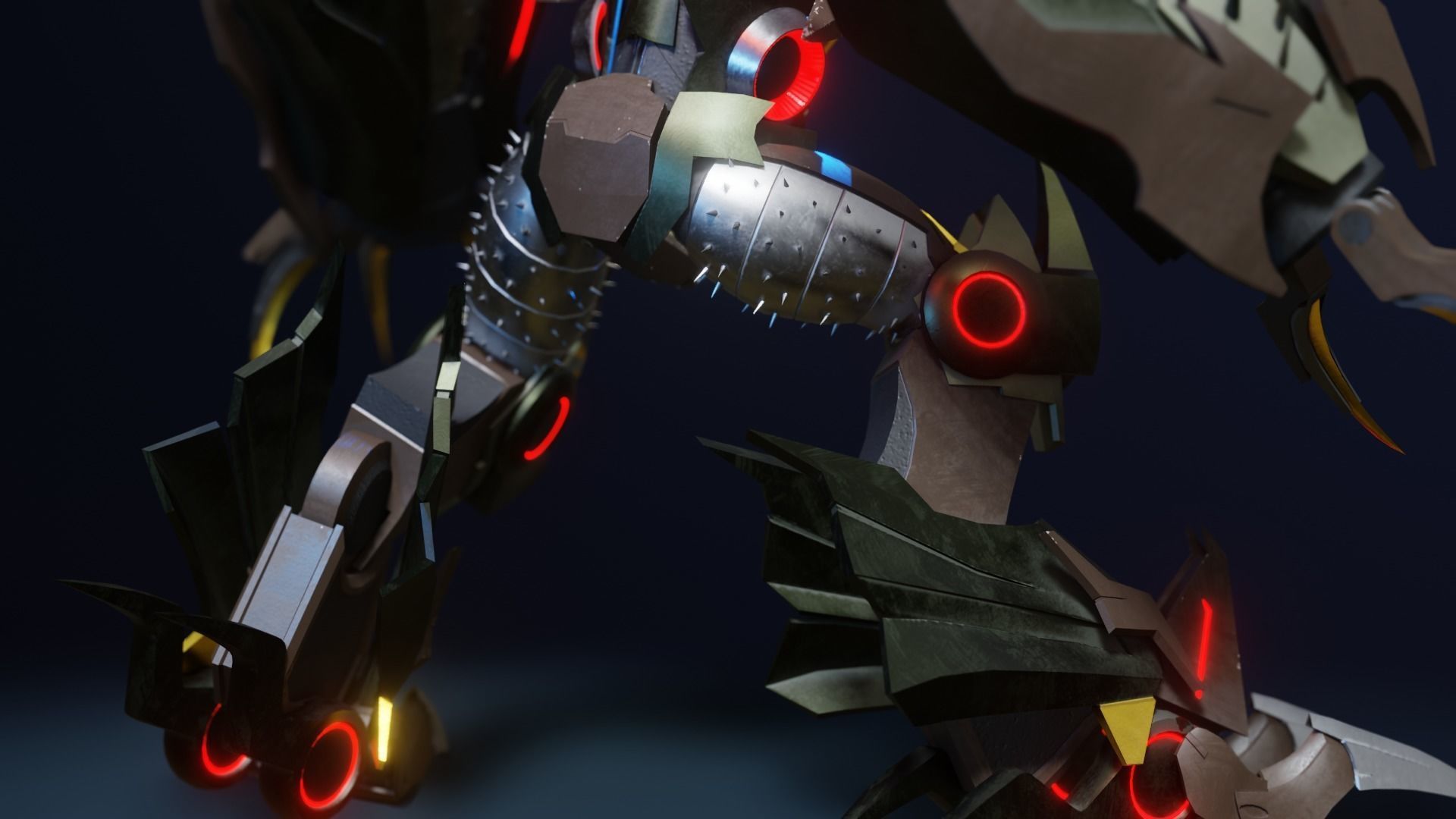 Insecticon Transformers Prime Character Rig Low-poly 3D model_8