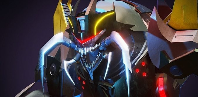 Insecticon Transformers Prime Character Rig Low-poly 3D model