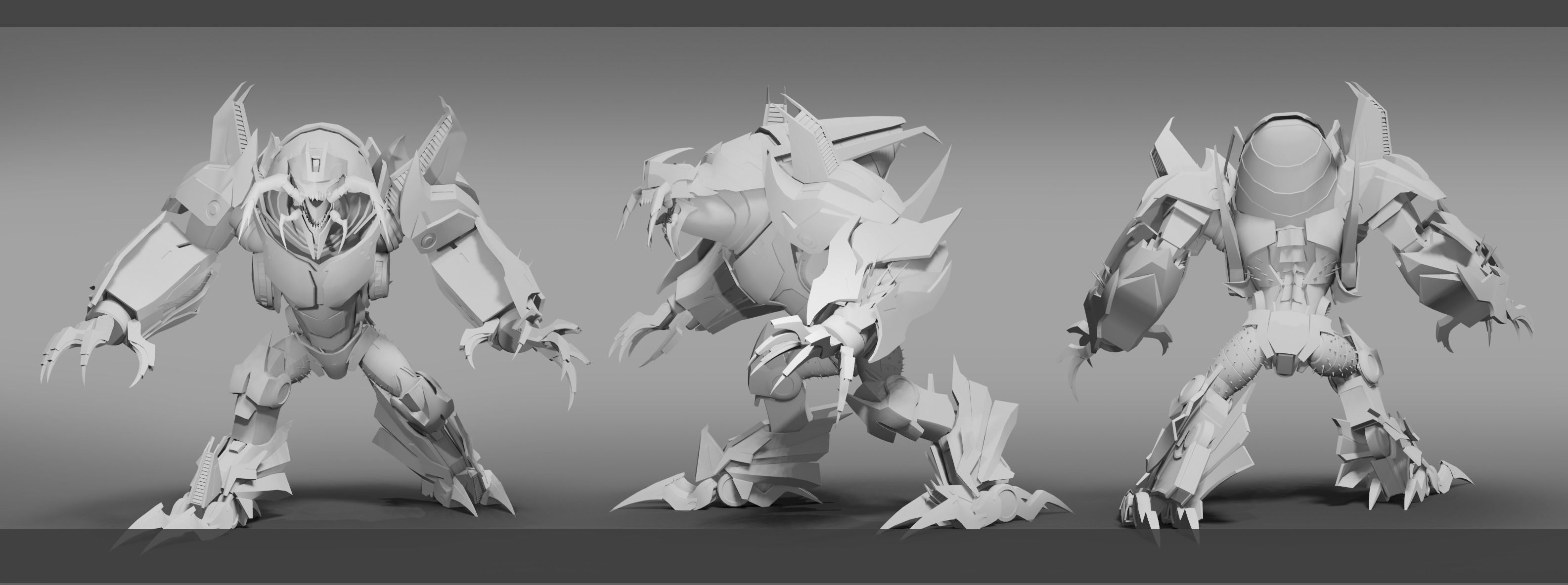 Insecticon Transformers Prime Character Rig Low-poly 3D model_10