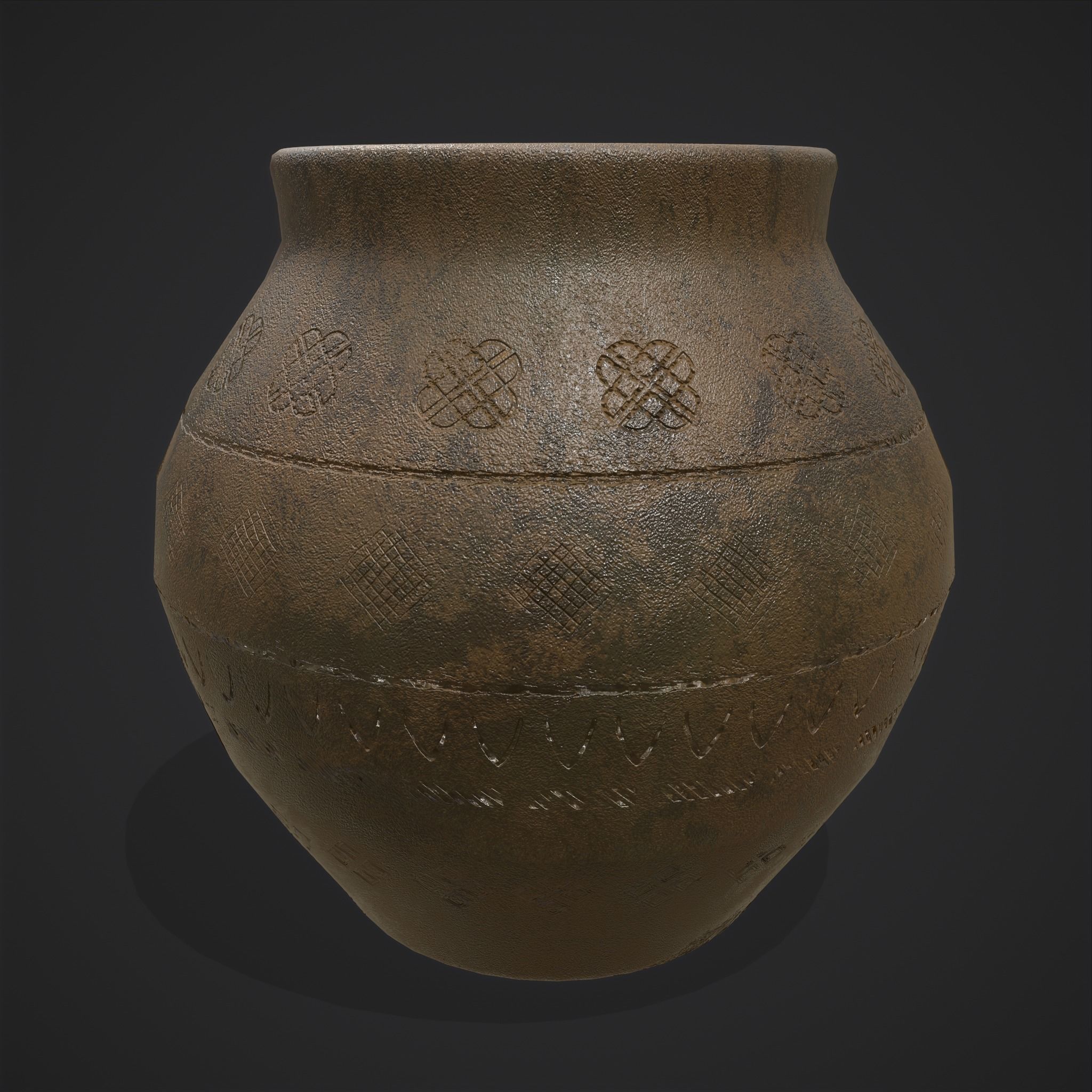 Pottery Cup Two  Low-poly 3D model_11