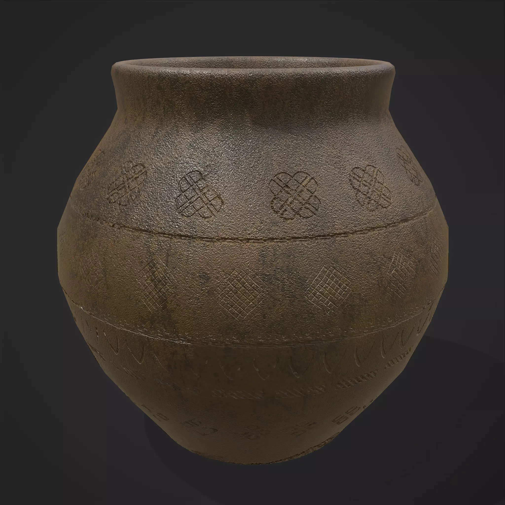 Pottery Cup Two  Low-poly 3D model_0