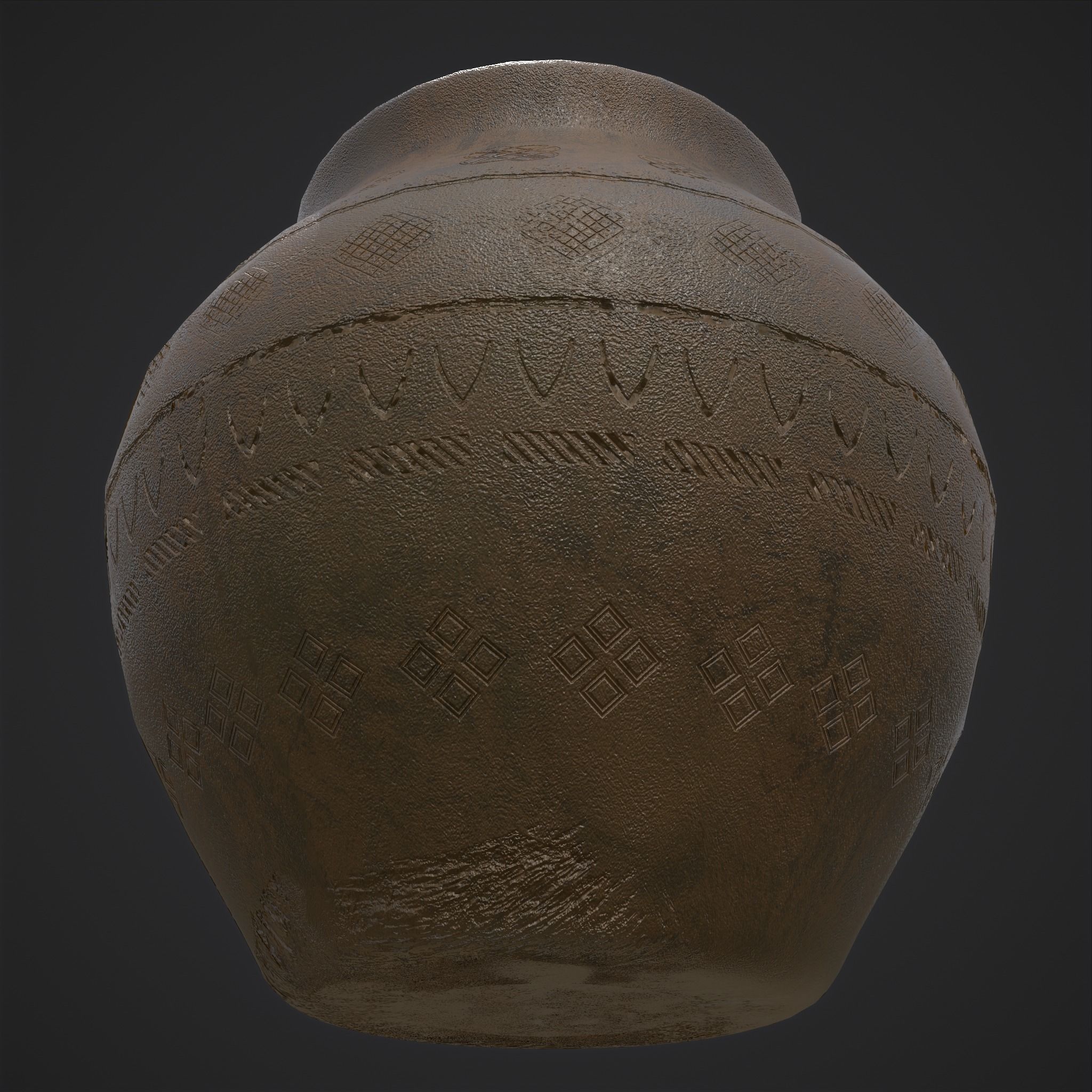 Pottery Cup Two  Low-poly 3D model_7